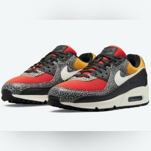 NEW Nike Air Max 90 SE Safari Multi Red Size 8 KC Chiefs colors!
